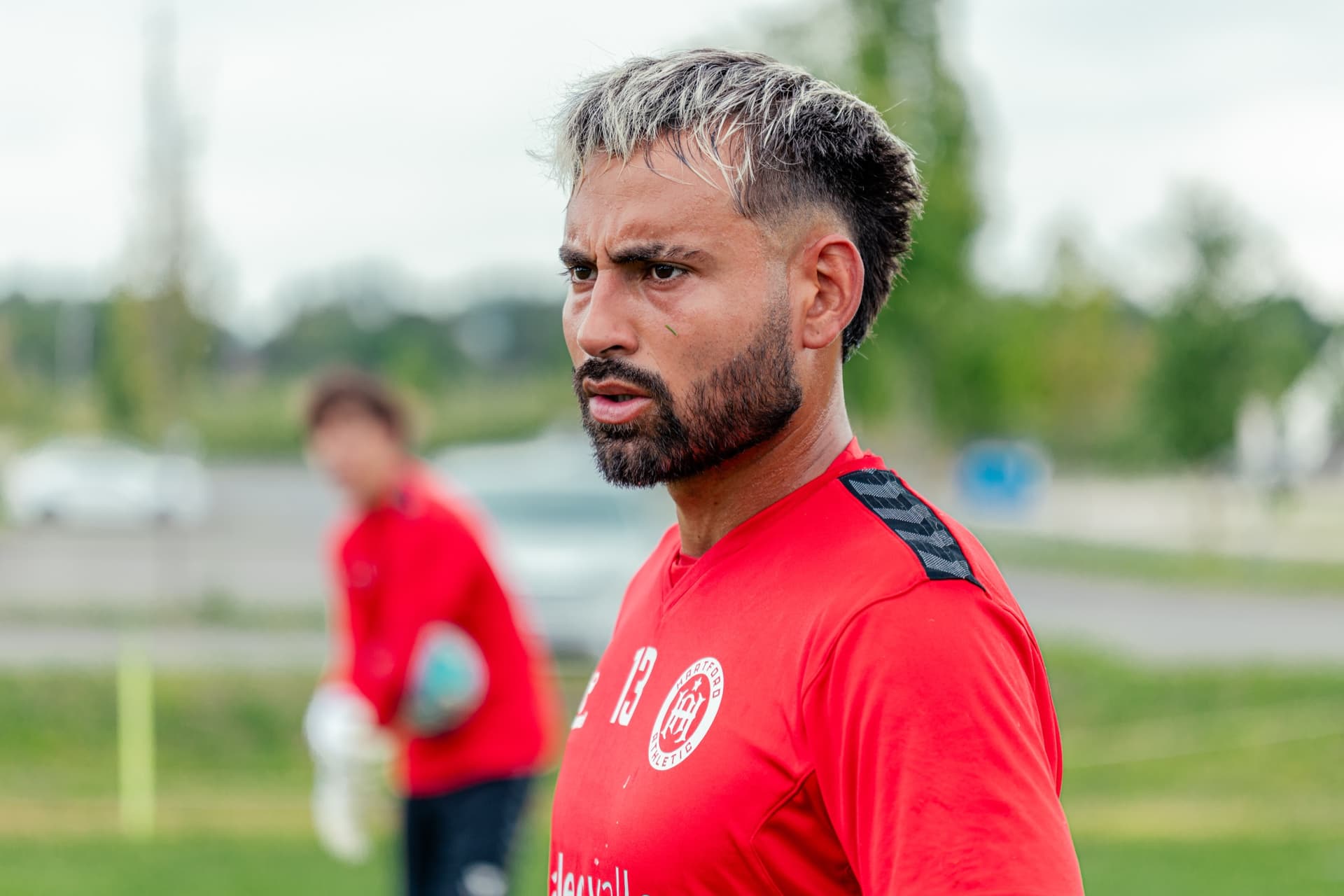 Lucas Espada in a Hartford Athletic training kit on the training ground